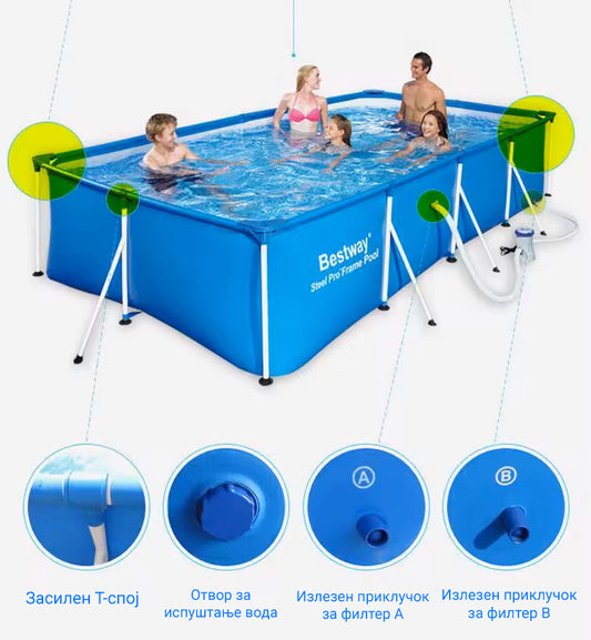 Bestway монтажен базен (221 x 150cm)