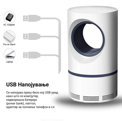 Светилка против комарци со вакуум